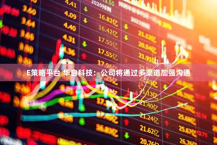 E策略平台 华自科技：公司将通过多渠道加强沟通